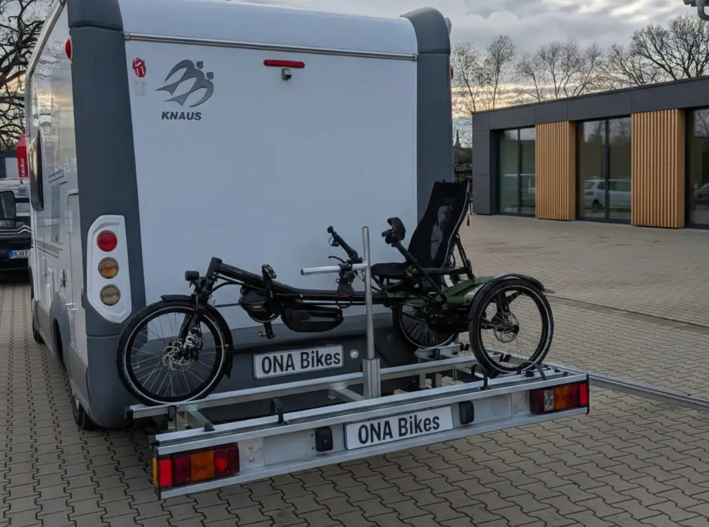 Porte tricycle sur mesure pour camping car Porte tricycle sur mesure pour camping car